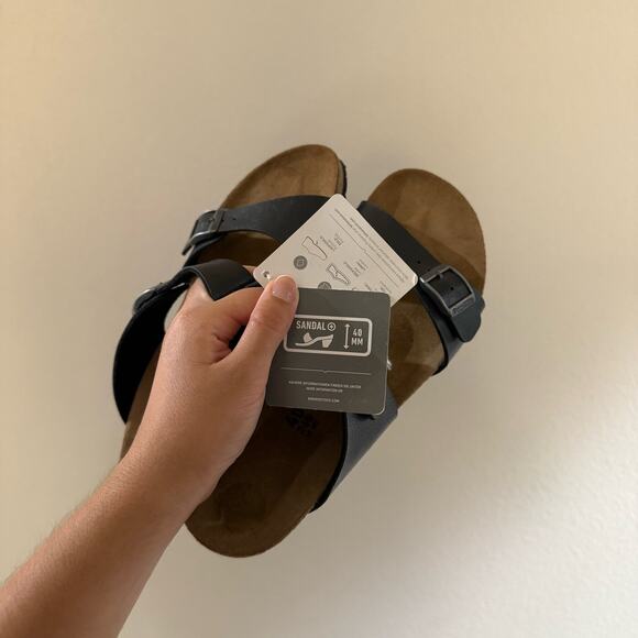 NWT Birkenstock Papillio Black Dorothy Wedge Sandals sz 40 US 9 - Picture 9 of 10